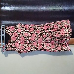 Black and white with pink flower dress